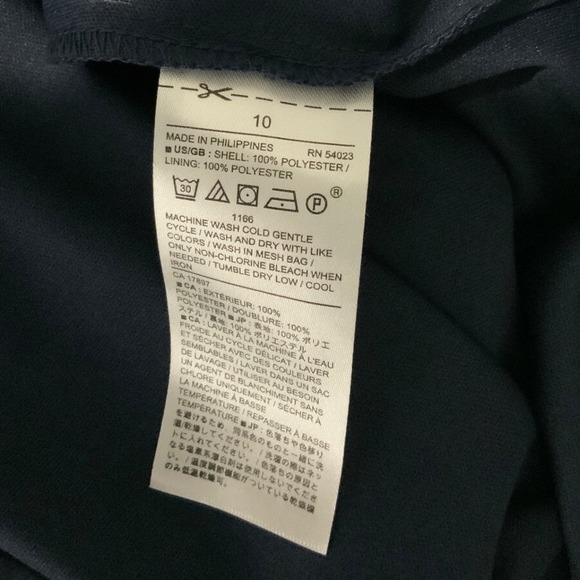 NWT Banana Republic Womens Shadow Stripe Dress 10 Maritime Blue Knee Careerwear - Picture 11 of 13